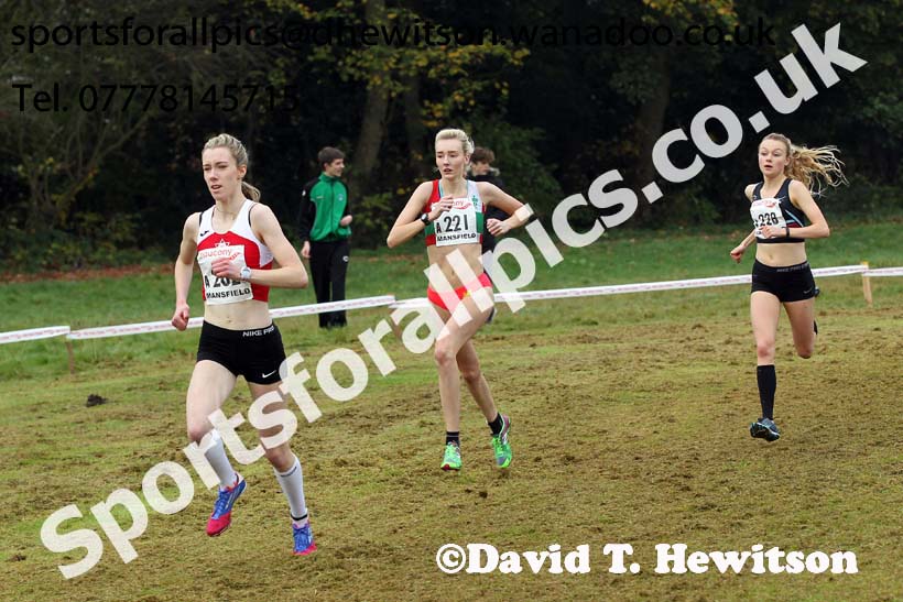 Junior women, National Cross Country Relays, Berry Park, Mansfield. Photo: David T. Hewitson/Sports for All Pics